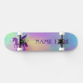 自分の魔法のユニコーンカラフルをパーソナライズ スケートボード (横)