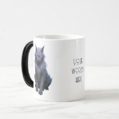 自分の魔法の黒猫を作り出す モーフィングマグカップ (正面左)
