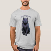 自分の魔法の黒猫を作り出す Tシャツ (正面)