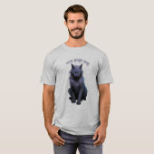 自分の魔法の黒猫を作り出す Tシャツ (正面フル)