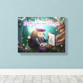 自分の魔法キッズルームウォールアートを作る キャンバスプリント (インサイチュ (ウッドフロア))