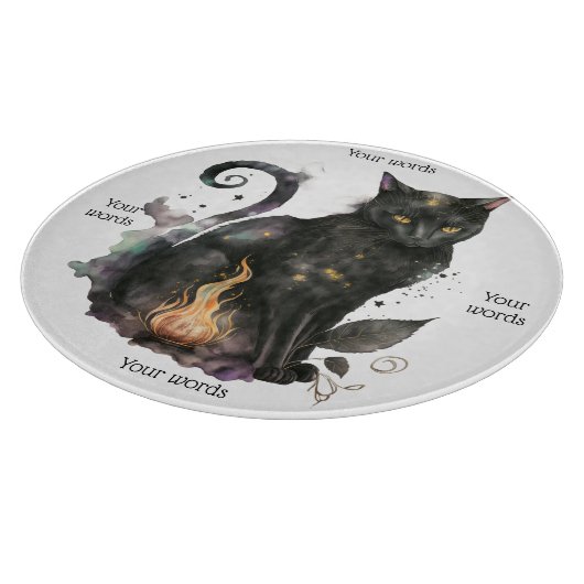 自分の魔法黒猫を身近に作る カッティングボード (角)