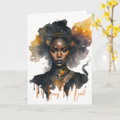 自分の黒い魔女を作成する カード (黄色い花)