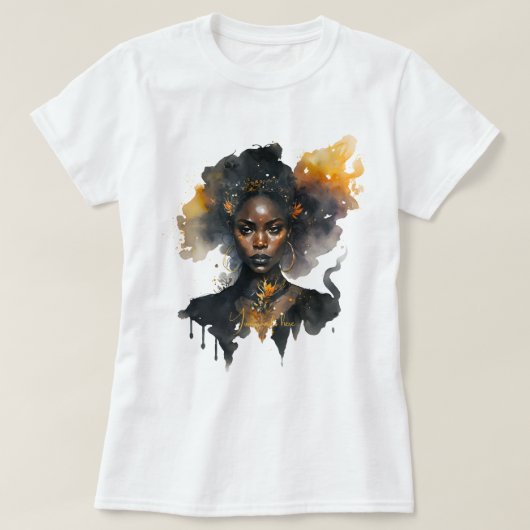 自分の黒い魔女を作成する Tシャツ (デザイン正面)