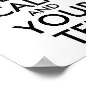 自分の黒を落ち着かせてテキストを作成する ポスター (角)