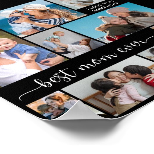自分の11写真コラージュのママ最高のを今まで作成 ポスター (角)
