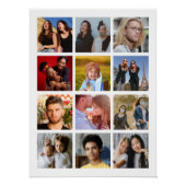 自分の12の正方形の写真を作成 ポスター (正面)