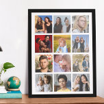自分の12の正方形の写真を作成 ポスター<br><div class="desc">12写真に置き換えるためのレディ正方形の写真テンプレートポスター。</div>