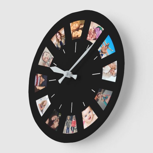 自分の12カスタムの写真集の思い出を作る ラージ壁時計 (傾斜)
