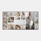 自分の17枚の写真をアップロードパーソナライズされた デスクマット (キーボード&マウス)