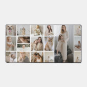自分の17枚の写真をアップロードパーソナライズされた デスクマット (正面)