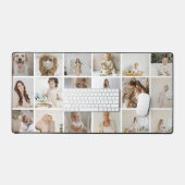 自分の18枚の写真をアップロードパーソナライズされた デスクマット (キーボード&マウス)