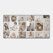 自分の18枚の写真をアップロードパーソナライズされた デスクマット (正面)