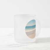 自分の2つの円の写真を作成する フロストグラスマグカップ (正面右)