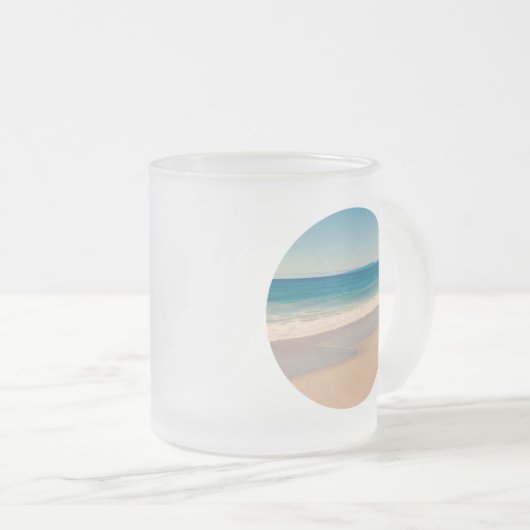 自分の2つの円の写真を作成する フロストグラスマグカップ (正面右)