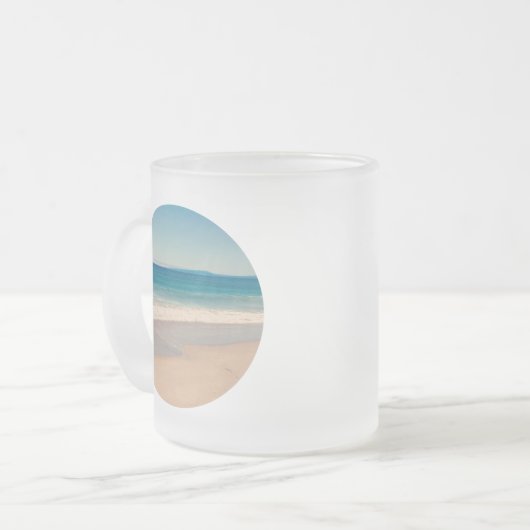 自分の2つの円の写真を作成する フロストグラスマグカップ (正面左)