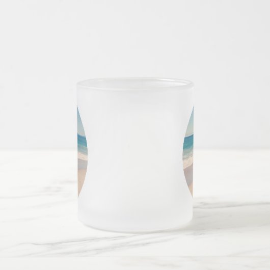 自分の2つの円の写真を作成する フロストグラスマグカップ (中央)