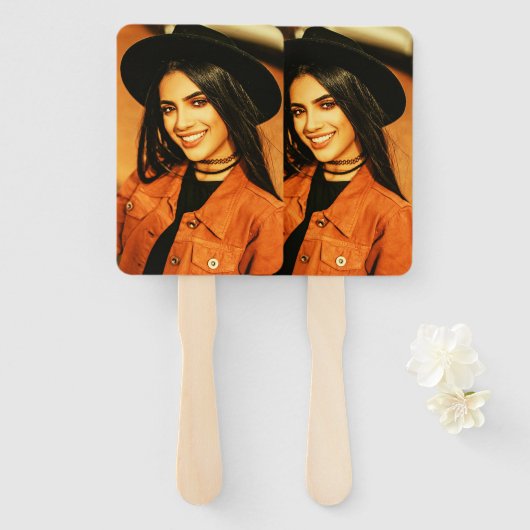 自分の2つの写真卒業パーティーイベント ハンドファン (正面&裏面)