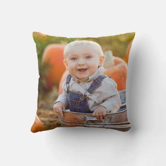 自分の2フォトハロウィーンの孫を作成 クッション (裏面)