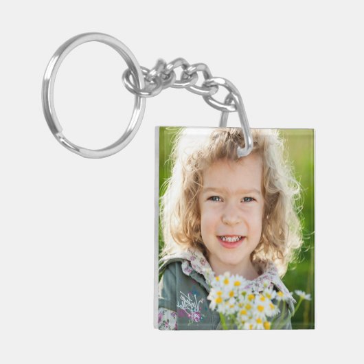 自分の2家族の子写真を作成する キーホルダー (正面左)