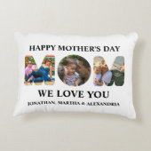 自分の3つの写真コラージュを作成Happy Mothers day アクセントクッション (裏面)