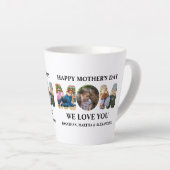 自分の3つの写真コラージュを作成Happy Mothers day カフェラテマグ (右アングル)