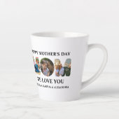 自分の3つの写真コラージュを作成Happy Mothers day カフェラテマグ (右)