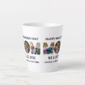 自分の3つの写真コラージュを作成Happy Mothers day カフェラテマグ (正面)