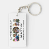 自分の3つの写真コラージュを作成Happy Mothers day キーホルダー (裏面)