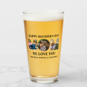 自分の3つの写真コラージュを作成Happy Mothers day タンブラーグラス
