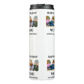 自分の3つの写真コラージュを作成Happy Mothers day タンブラー (裏面)