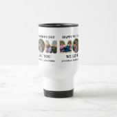 自分の3つの写真コラージュを作成Happy Mothers day トラベルマグ (中央)