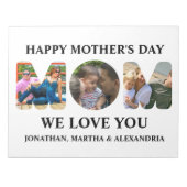自分の3つの写真コラージュを作成Happy Mothers day ノートパッド (正面)