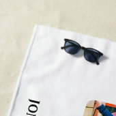 自分の3つの写真コラージュを作成Happy Mothers day ビーチタオル (インサイチュ)