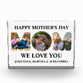 自分の3つの写真コラージュを作成Happy Mothers day フォトブロック (正面)