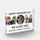 自分の3つの写真コラージュを作成Happy Mothers day フォトブロック (左)