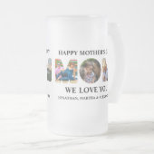 自分の3つの写真コラージュを作成Happy Mothers day フロストグラスビールジョッキ (正面右)