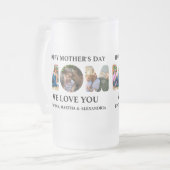 自分の3つの写真コラージュを作成Happy Mothers day フロストグラスビールジョッキ (正面左)