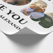 自分の3つの写真コラージュを作成Happy Mothers day ラッピングペーパー (角)