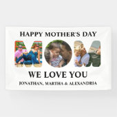 自分の3つの写真コラージュを作成Happy Mothers day 横断幕 (横)