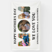 自分の3つの写真コラージュを作成Happy Mothers day 横断幕 (縦)