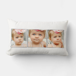 自分の3つの写真記念の娘の部屋を作成 ランバークッション