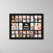 自分の32家族を作成する私を愛するフォトコラージュ キャンバスプリント (正面)