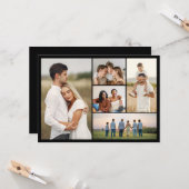 自分の5つのフォトコラージュの挨拶を作成する カード (正面/裏面インサイチュ)