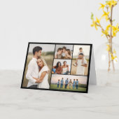 自分の5つのフォトコラージュの挨拶を作成する カード (黄色い花)