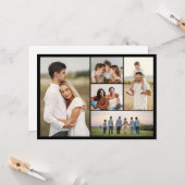 自分の5つのフォトコラージュの挨拶を作成する カード (正面/裏面インサイチュ)