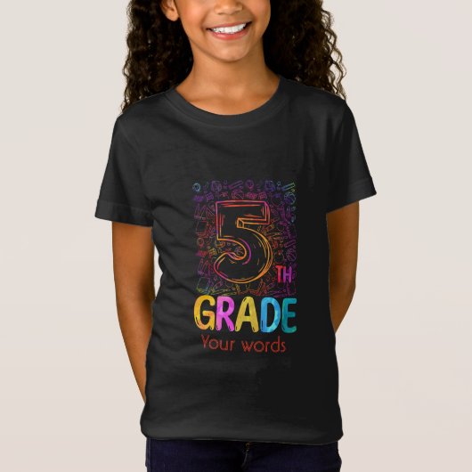 自分の5年生カラフルを作成 Tシャツ (正面)