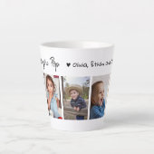 自分の5枚の写真を作成する私たちはあなたを愛ポップ・アートのする カフェラテマグ (正面)
