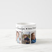 自分の5枚の写真を作成するWe Love You Grandpa エスプレッソカップ (正面)