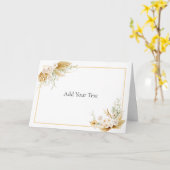 自分の5x7折り畳みグリーティングカードを作成する カード (黄色い花)